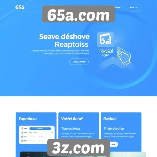 Navegação e design do site 65a.com em foco